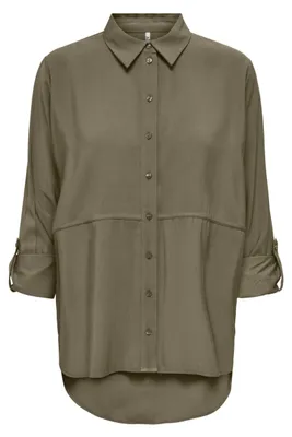 Produktbild von Bluse Hemdkragen Voluminöse Ärmel Bündchen | L