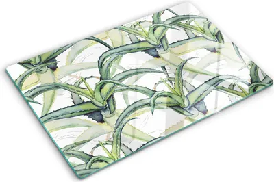 Obrázek produktu pro Kryt varné desky – Kryt na indukční desku – Ochranná skleněná deska – 80x52 cm– Skleněné ochranné desky na sporák –Tvrzené sklo –Aloe