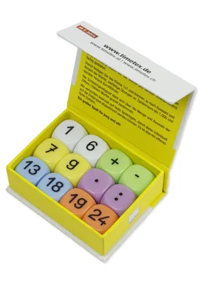 Produktbild von TimeTEX Würfel-Set „Mathematik“ 12-tlg., 20 mm in Box