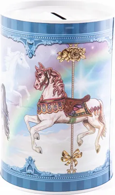 Produktbild von Spardose Einhorn Metall Sparbüchse 15x10cm - Magische Einwegdose Unicorn