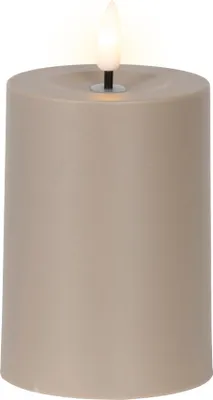 Produktbild von Solar LED Kerze 7x10cm Outdoor Kunststoff Braun / Warmweiß