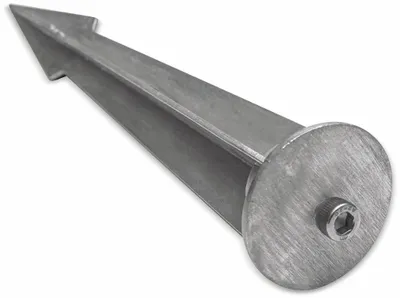 Image de Piquet en fonte d'aluminium naturel 160 mm avec vis M5