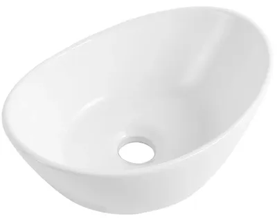 Zdjęcie produktu dla szkło ceramiczneO – Umywalka ceramiczna – do montażu na blacie – Avelia – biała z połyskiem – 36 x 24,5 cm