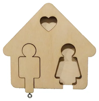 Produktbild von MT3CH Holzwandhaken mit Schlüsselanhängern Haus Design