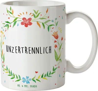 Produktbild von Mr. & Mrs. Panda Pott Unzertrennlich - Geschenk, Becher, Teepott, Kaffeebecher, Teetasse, Teebecher, Tasse