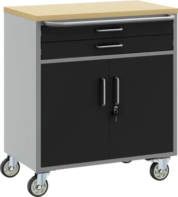 Obrázok produktu pre vidaXL Pracovný stôl so zásuvkami čierny a sivý 75 x 45 x 85 cm