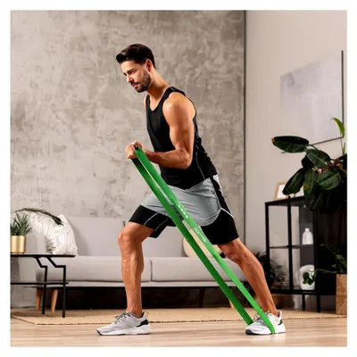 Produktbild von Hop-Sport Fitnessbänder aus Latex verschiedener Widerstand 7 bis 137kg Widerstandsbänder Gymnastikband für Kraft & Fitnesstraining und Muskelaufbau