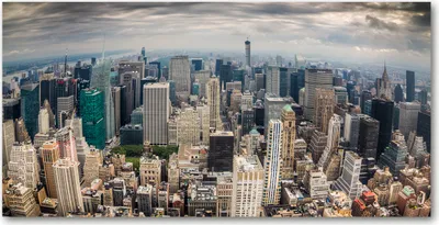 Produktbild von Tulup® Glas-Bild - 100x50 -Wandkunst - Wandbild hinter gehärtetem Sicherheitsglas  - Sehenswürdigkeiten & Architektur - New York - Grau