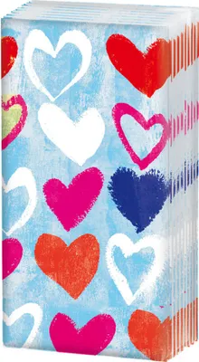 Image de Sniff Paper Hearts mouchoirs, mouchoirs en papier, 10 pièces, papier tissu, multicolore, 51589