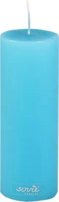 Produktbild von Sovie CANDLES Stumpenkerze in Aquablau Ø 50 mm x H 150 mm, Brenndauer ca. 42 St. - 1 Stück
