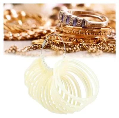 Produktbild von Kunststoffmessschieber für Armbänder, langlebiges Werkzeug zur Größenbestimmung