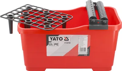 Image de Seau pour carrelage de 22 litres avec rouleaux racleurs et grille d'insertion