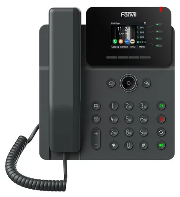 Zdjęcie produktu dla Fanvil V61G, IP Phone, Czarny, Zestaw słuchawkowy przewodowy, SIP info, 4 linii, 1000 wejścia