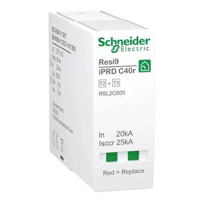 Immagine prodotto di Modulo di protezione di ricambio Schneider Electric per scaricatore di sovratensione iPRD C40r 3P+N, tipo 2+3, modulo L-N R9L2C600