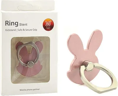Zdjęcie produktu dla Uchwyt Telefonu Stojak Zając Różowy Uniwersalny Vega Na Rękę Ring Holder