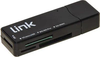 Immagine prodotto di Link Accessori LKCCH04 Lettore di Schede USB 3.2 Gen 1 Type-A Nero