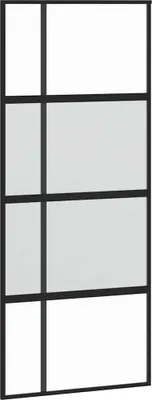 Obrázek produktu pro vidaXL Posuvné dveře černé 90x205 cm z tvrzeného skla a hliníku