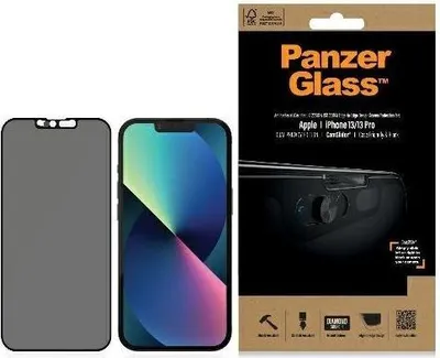 Image de Panzerglass E2E Microfracture Anti-bactérienne Verre Prismatique avec Cache Appareil Photo pour Iphone 13 / 13 Pro - Avec Cadre Noir