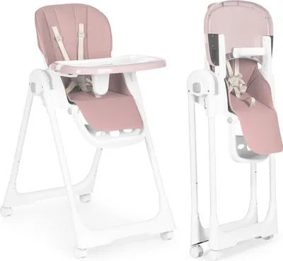 Immagine prodotto di Seggiolone regolabile in altezza, in ecopelle, con cinture di sicurezza e doppio vassoio ECOTOYS