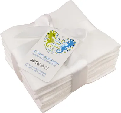 Produktbild von Blümchen Polar Trocken-Fleeceeinlage weiss 14x30cm (10 Stück Packung)