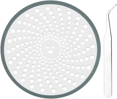 Produktbild von Haarfilter – Ablaufgitter für Dusche – Schutz für das Badezimmer – Edelstahl-Ablaufgitter – Ablauffilter mit Pinzette für Badezimmer und Küche