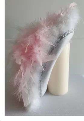 Produktbild von N2-57-58 weiß mit Silberborte und rosa-weißer Boa Kinder-Damen-Herren Funkenhut Gr.57-58