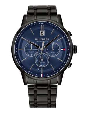 Produktbild von Tommy Hilfiger Uhr für Herren Schwarzes Edelstahlarmband Multi Zifferblatt 1791633 Modernsportlich