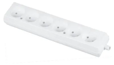 Image de Prise multiple Jonex GN-660, 6 prises, 16A, 250V, blanche