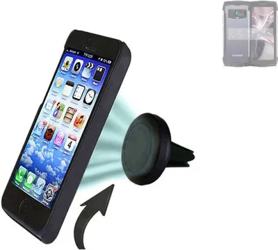 Produktbild von K-S-Trade Kompatibel mit Doogee Smini Auto Handy Halterung KFZ Halter Lüftungsgitterhalterung Air Vent mount Smartphone Halter