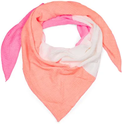 Produktbild von styleBREAKER Damen Musselin Dreieckstuch 3-farbig | Pastell Schal aus Baumwolle für Frühling & Sommer | Leichtes Dreieckstuch aus Musselin Stoff |  Italy