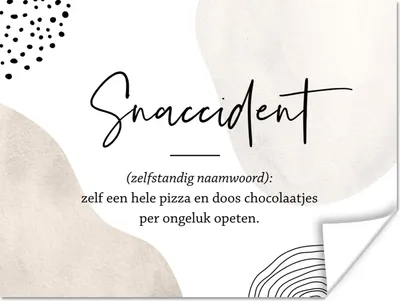 Produktbild von MuchoWow® Poster Zitate - Snaccident definition - Sprichwörter - Wörterbuch 160x120 cm - Foto Plakat