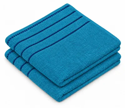 Productafbeelding van Gözze - Handdoekenset, 2 stuks, Berlin, 100% katoen, 50 x 100 cm - Petrolblauw