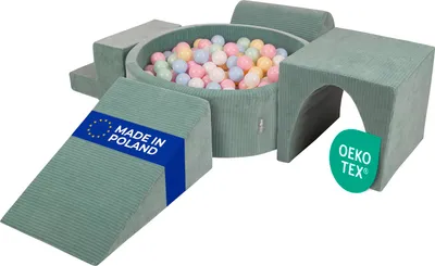 Produktbild von KiddyMoon Spielplatz Aus Schaumstoff Für Kinder Mit Bälle Waschbare Bezug