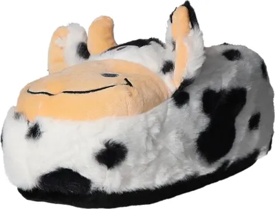 Produktbild von Home Comfort Damen-Fun-Hausschuh Kuh Weiß-Schwarz-Mehrfarbig, Farbe:weiß, EU Größe:38