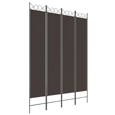 Obrázek produktu pro 4dílný paraván hnědý 160x220 cm textil
