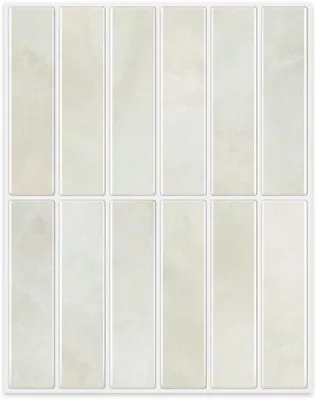 Productafbeelding van 24Supply Plaktegels - 10 Stuks - Glans - Beige - 25.4x20cm