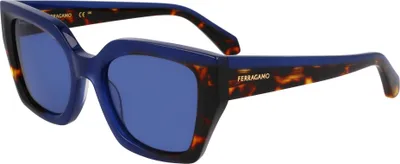 Produktbild von Ferragamo SF2035S Opaline blue/dark tortoise 52/19/145 Damen Sonnenbrillen