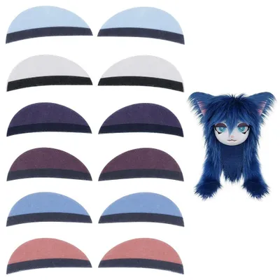 6 Paar Polyester-Augen-Applikationen für DIY-Puppen und Plüschtiere