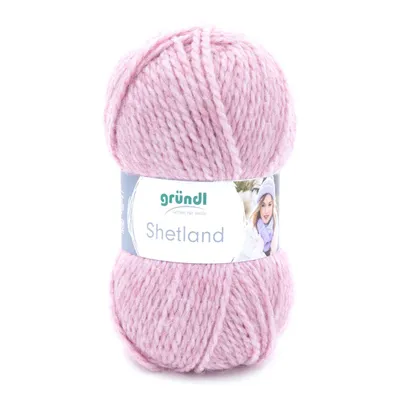 Produktbild von Gründl Shetland,Mützen u. Schalwolle 100g/170m,80% Polyacryl/20% Wolle rose melange (01)