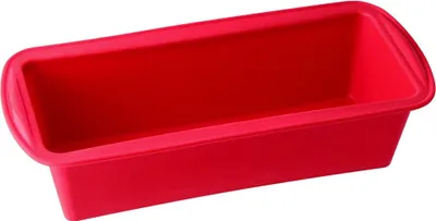 Produktbild von Dr. Oetker Kastenform 24 cm FLEXXIBEL, Königskuchenform aus Silikon, Brotbackform für eindrucksvolle Kreationen (Farbe: Rot)