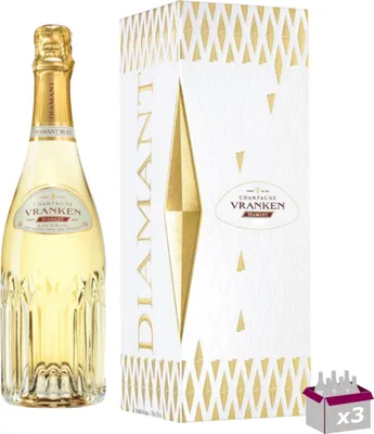 Produktbild von 3 Champagne Vranken - Diamant Blanc de Blancs - 3x75cL - Étui
