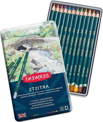 Produktbild von Famanu Farbstifte Set von 12 - Professionelle Qualität für Zeichnen und Malen