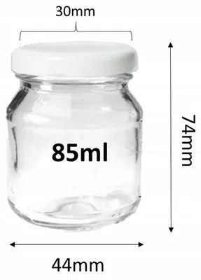 Obrázek produktu pro Sklenice Kleine o objemu 85 ml s víkem, vhodné pro med a marmelády