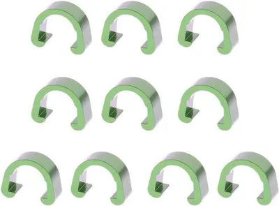 Productafbeelding van Aluminium beschermband voor fietsbanden - Lichtgewicht aluminium - 10 stuks - Groen
