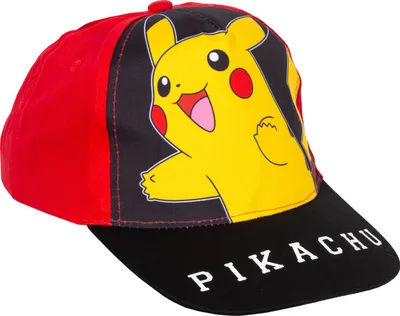 Zdjęcie produktu dla Czapka snapback Pokémon - Pikachu czerwona, regulowana, rozmiar uniwersalny, oficjalnie licencjonowana, uni , 100% poliester