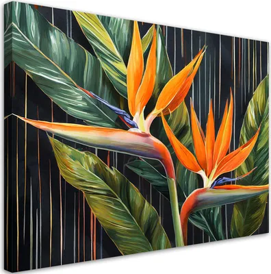 Produktbild von Leinwandbild Blätter Pflanzen Botanik 60x40 Feeby Grün bild für die wand bereit zum aufhängen