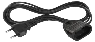 Obrázok produktu pre EMOS Dvojžilový pohyblivý prívod 3 m / 1 zásuvka / čierny / PVC / 0,75 mm2