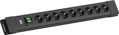 Image de BACHMANN CONNECTUS 9xCEE7/3, 1xinterrupteur 2,0m CEE7/7 Noir