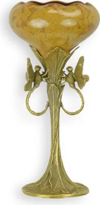 Produktbild von Vase Porzellan Bronze in Form einer Libelle Replikat Retro Design Dekoration