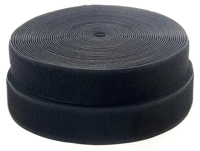 Zdjęcie produktu dla Elzusha - Taśma rzepowa Sterke, 25 m x 40 mm, do szycia, czarna
